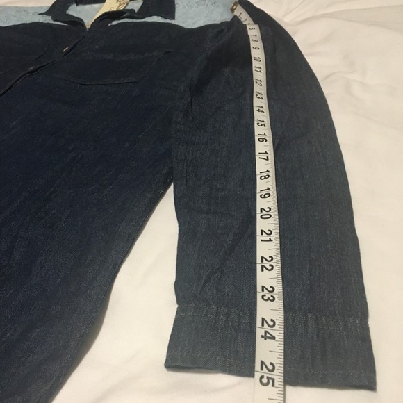 *Like New* Lady's World denim & baby blue lace shirt dress XXL - Picture 6 of 7